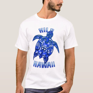 Hilo Hawaii Vacation Tribal Turtle T-Shirt