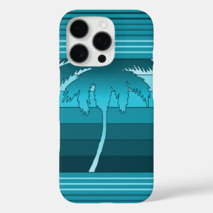 Hilo Hawaiian Palms Aquamarin gestreift iPhone 16 Pro Hülle
