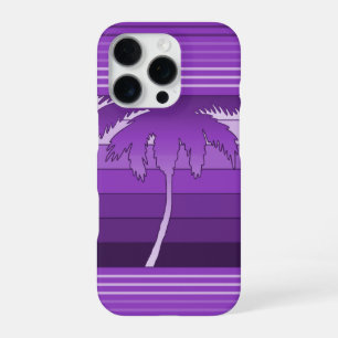 Hilo Hawaiian Palms Gestreift Lila iPhone 16 Pro Hülle