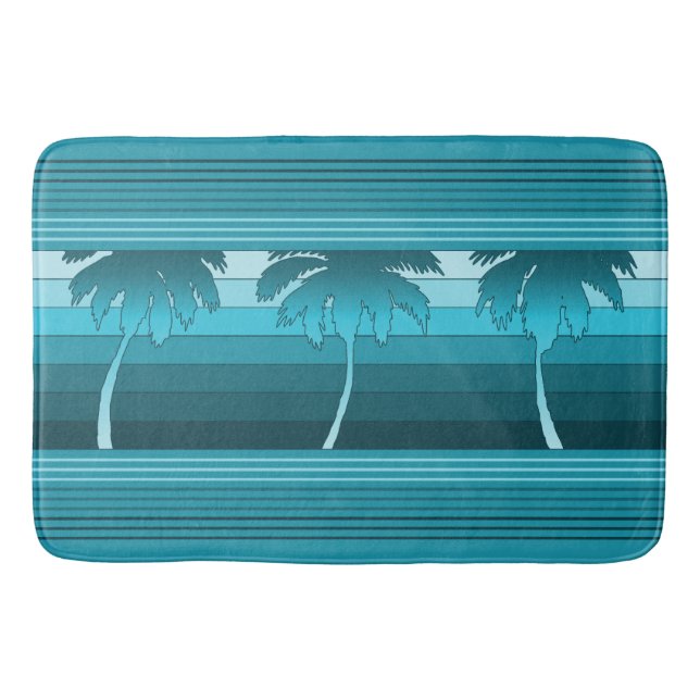 Hilo Hawaiian Palms Striped Badematte (Vorderseite)