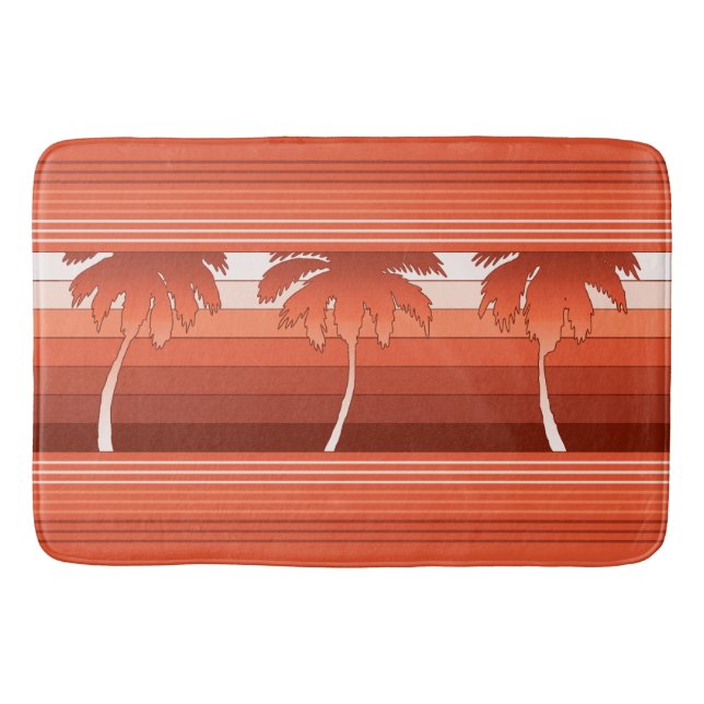 Hilo Hawaiian Palms Striped Badematte (Vorderseite)