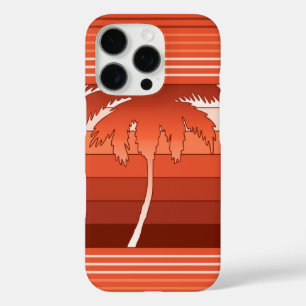 Hilo Hawaiian Palms Striped Coral iPhone 16 Pro Hülle