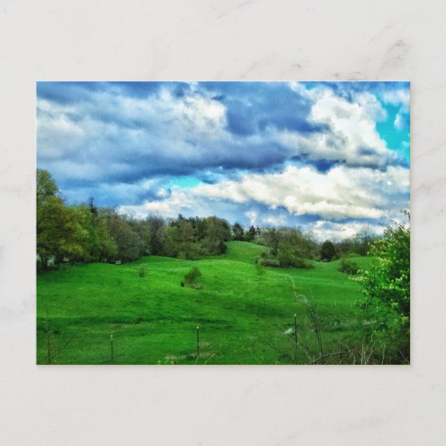 HILSIDE PASTURE POSTCARD POSTKARTE (Vorderseite)