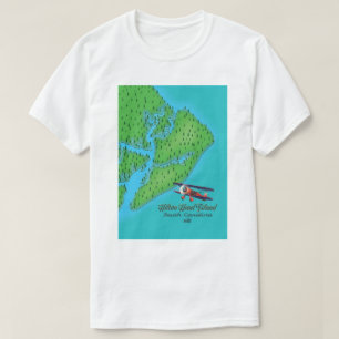 Hilton Head Insel South Carolina Karte T-Shirt