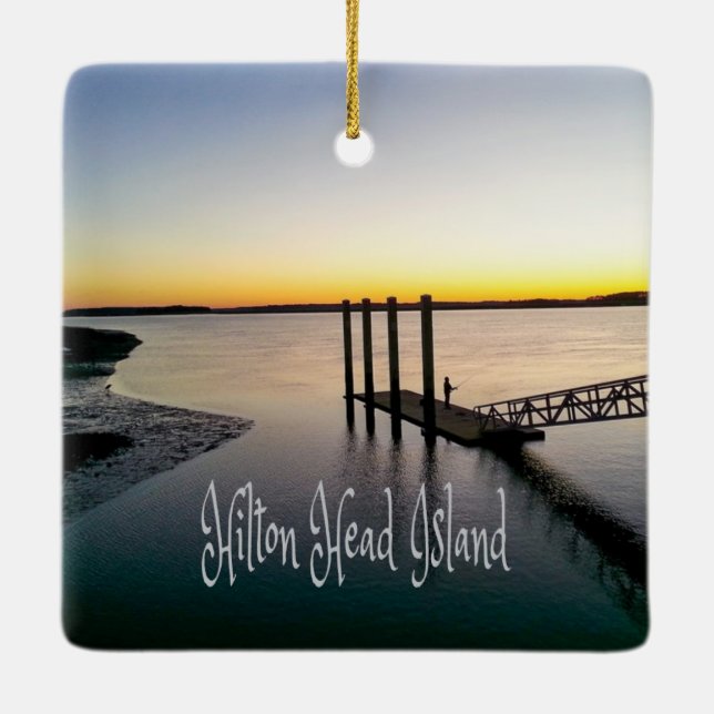 Hilton Head Insel South Carolina Keramikornament (Rückseite)
