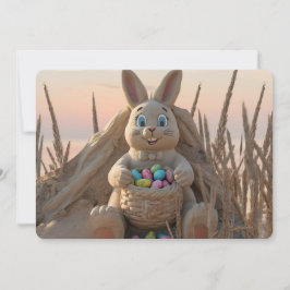 Hilton Head Island Easter Bunny Sand Sculpture Feiertagskarte