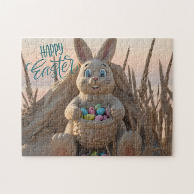Hilton Head Island Easter Bunny Sand Sculpture Puzzle (Horizontal)