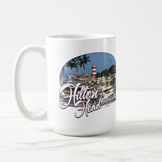Hilton Head Island Harbortown Lighthouse Kaffeetasse (Links)