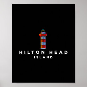 Hilton Head Island Leuchtturm Sc Urlaubs-Souvenir Poster