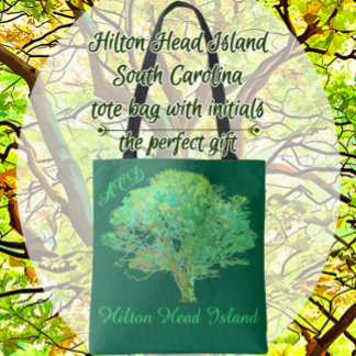 Hilton Head Island live oak tree Tote Bag