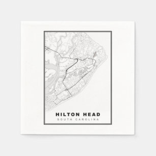 Hilton Head Island Map Serviette