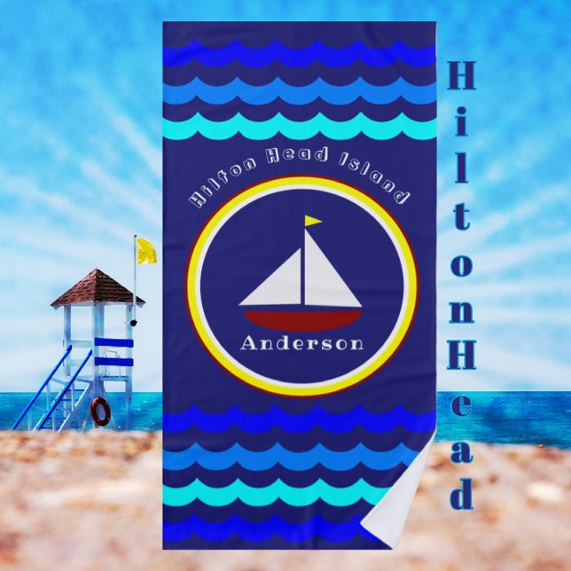 Hilton Head Island Niedlich Sailboat Anchor and Na Strandtuch (Von Creator hochgeladen)