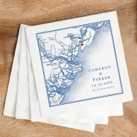 Hilton Head Island SC Karte Elegant Marine Wedding