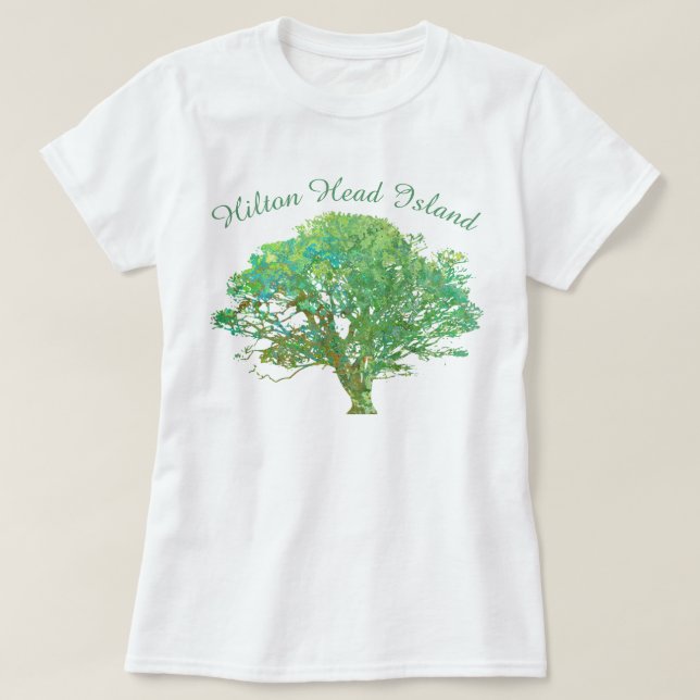 Hilton Head Island SC Live Oak Tree T-Shirt (Design vorne)