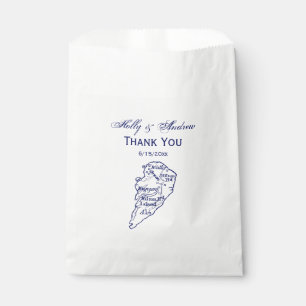 Hilton Head Island SC Vintag Map Navy Blue Geschenktütchen
