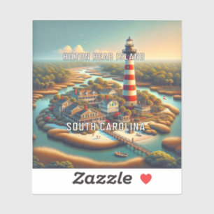Hilton Head Island South Carolina 3 Inch Vinyl Sti Aufkleber