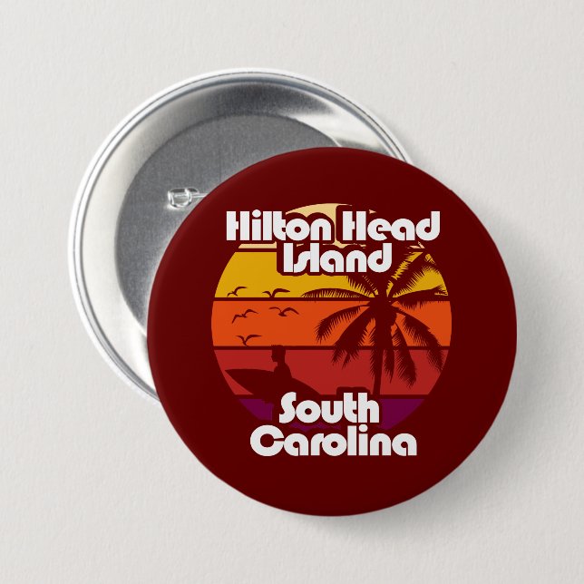 Hilton Head Island South Carolina Button (Vorne & Hinten)
