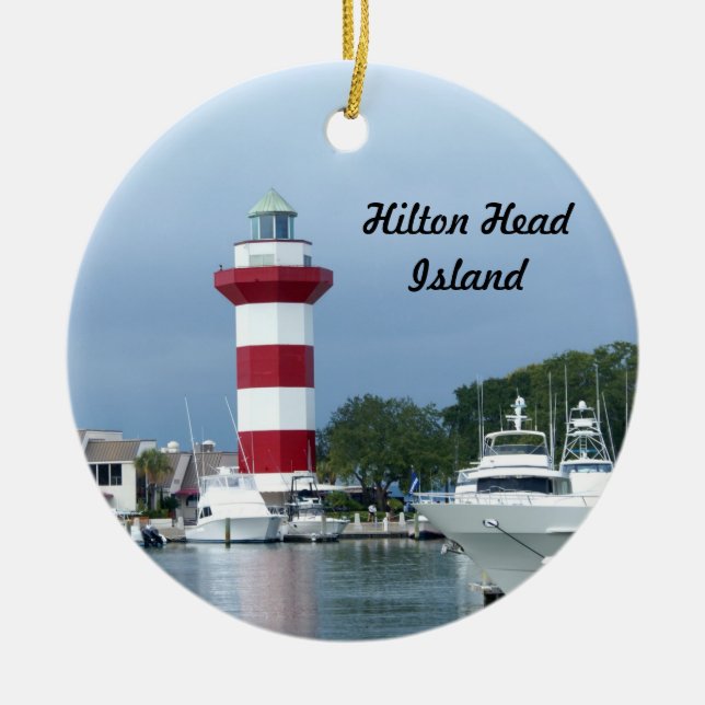 Hilton Head Leuchtturm Keramikornament (Vorne)