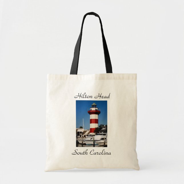 Hilton Head, SC Harbour Town Leuchtturm Tote Bag Tragetasche (Vorne)