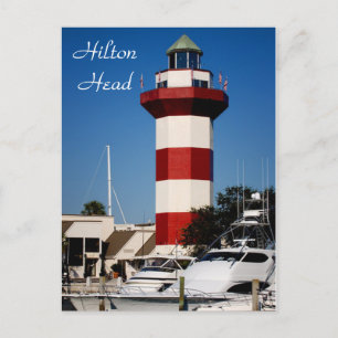 Hilton Head, SC Harbour Town Lighthouse Postcard Postkarte