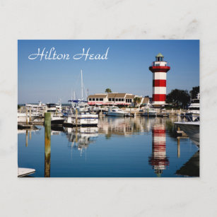 Hilton Head, SC Harbour Town Lighthouse Postcard Postkarte