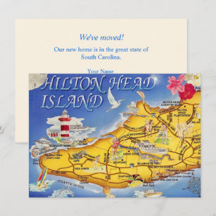Hilton Head SC Umzugsankündigung Feiertagskarte