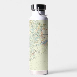 Hilton Head SC Vintage Karte Wasserflasche Trinkflasche