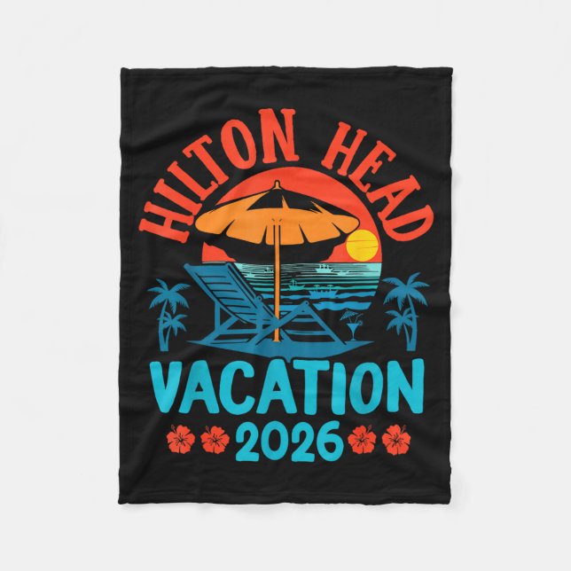 Hilton Head South Carolina 2026 Family Vacation Be Fleecedecke (Vorderseite)