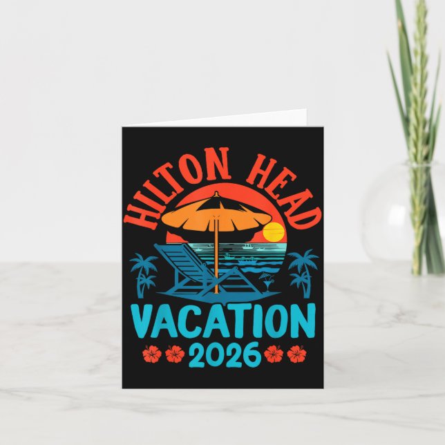 Hilton Head South Carolina 2026 Family Vacation Be Karte (Vorderseite)