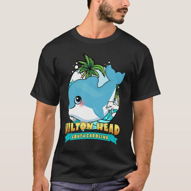 HILTON HEAD SOUTH CAROLINA Cute Baby Dolphin Souve T-Shirt (Vorderseite)