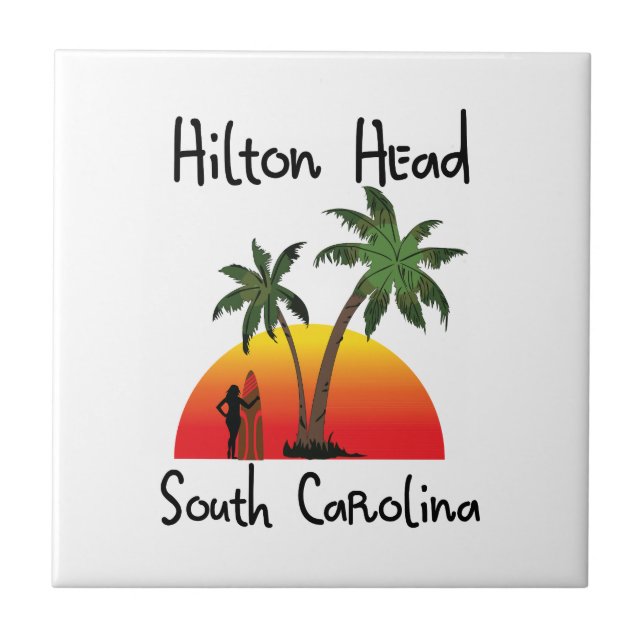Hilton Head South Carolina Fliese (Vorderseite)