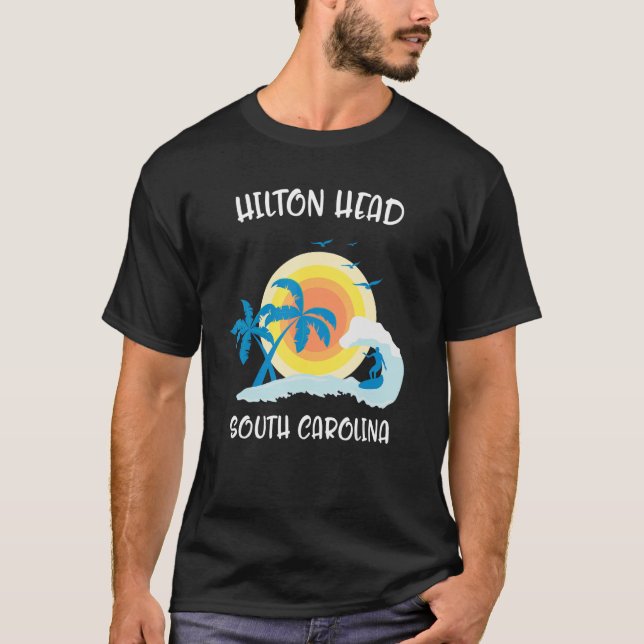 Hilton Head South Carolina Vacation Surf Beach Fam T-Shirt (Vorderseite)