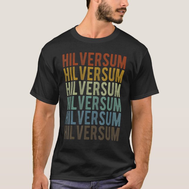 Hilversum City Netherlands Retro T-Shirt (Vorderseite)