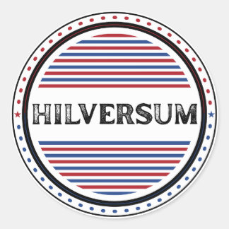 Hilversum City Pride Emblem – Niederländische Iden Runder Aufkleber