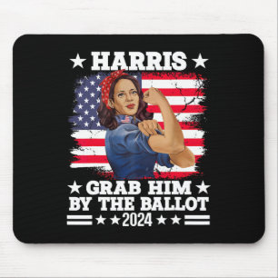 Him By the Ballot Kamala 2024 Funny Harris Electio Mousepad