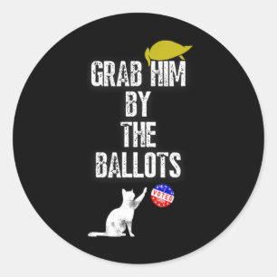 Him by the Polls Kamala Harris 47 47. Präsident U Runder Aufkleber