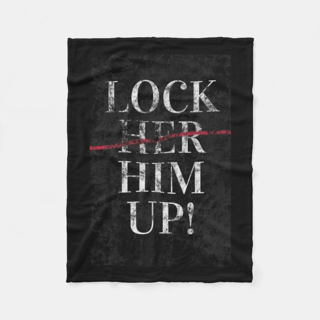 Him Up Anti Trump Funny Mike Flynn Pro Hillary Fleecedecke (Vorderseite)