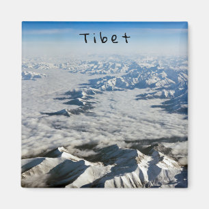 Himalaja-Gebirge unter Wolken - Tibet Magnet
