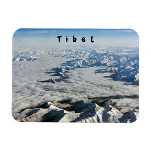Himalaja-Gebirge unter Wolken - Tibet Magnet