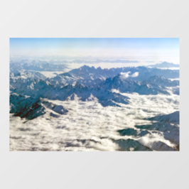 Himalaya-Berge unter Wolken - Tibet Fensteraufkleber