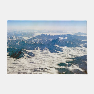 Himalaya-Berge unter Wolken - Tibet Fußmatte