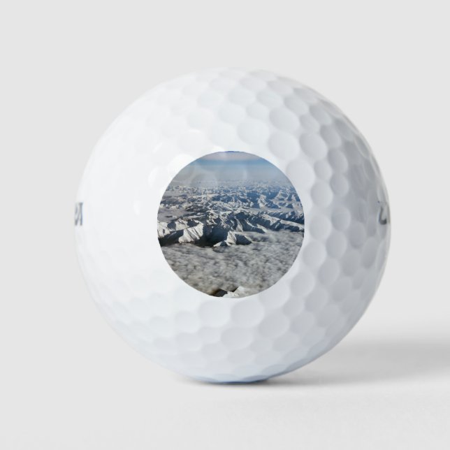 Himalaya-Berge unter Wolken - Tibet Golfball (Vorderseite)
