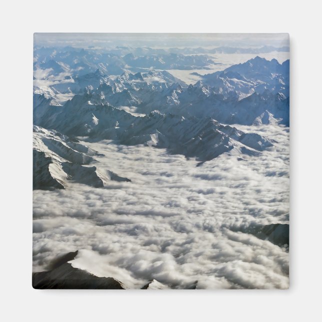 Himalaya-Berge unter Wolken - Tibet Magnet (Vorne)