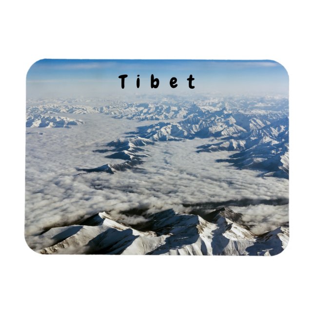 Himalaya-Berge unter Wolken - Tibet Magnet (Horizontal)