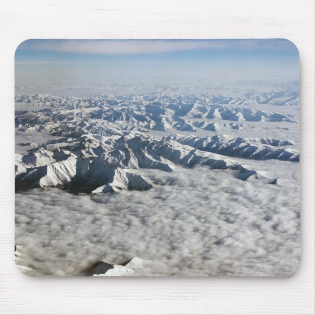 Himalaya-Berge unter Wolken - Tibet Mousepad (Vorne)