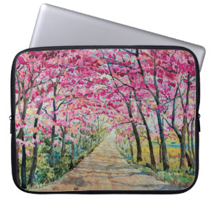 Himalaya Cherry Roadside Wasserfarbenwelt Laptopschutzhülle