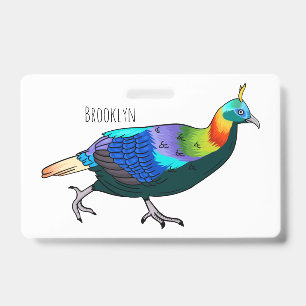 Himalaya-Monal-Vogel-Cartoon-Illustration Ausweis