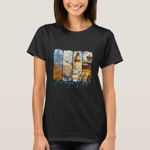 Himalaya Nepal Reise Reise Pinselstrich Souvenir T-Shirt
