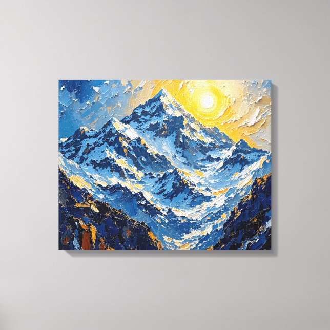 Himalaya Peaks Wrapped Canvas | Berglandskap Leinwanddruck (Vorderseite)