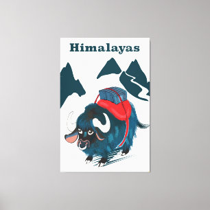 Himalaya Vintage-Reiseposter Leinwanddruck